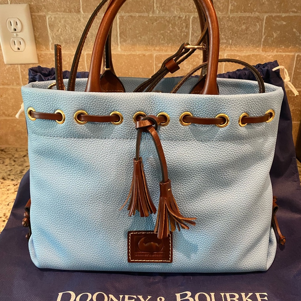 Dooney & Bourke Blue Leather Tote